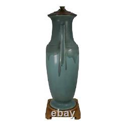 Roseville Carnelian I Blue 1926 Vintage Arts And Crafts Pottery Vase Lamp 322-18