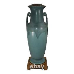 Roseville Carnelian I Blue 1926 Vintage Arts And Crafts Pottery Vase Lamp 322-18