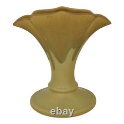 Roseville Carnelian I Green 1926 Vintage Arts And Crafts Pottery Fan Vase 352-6