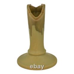 Roseville Carnelian I Green 1926 Vintage Arts And Crafts Pottery Fan Vase 352-6