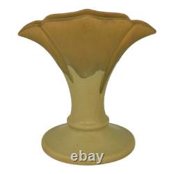 Roseville Carnelian I Green 1926 Vintage Arts And Crafts Pottery Fan Vase 352-6