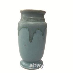 Roseville Carnelian I Vase Green Drip Glaze Arts Crafts Pottery Antique