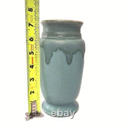 Roseville Carnelian I Vase Green Drip Glaze Arts Crafts Pottery Antique