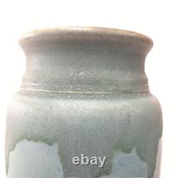 Roseville Carnelian I Vase Green Drip Glaze Arts Crafts Pottery Antique