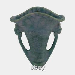 Roseville Carnelian II Green 1926 Arts And Crafts Pottery Wall Pocket 1246-7