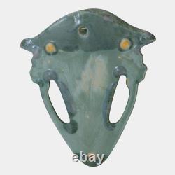 Roseville Carnelian II Green 1926 Arts And Crafts Pottery Wall Pocket 1246-7