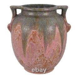 Roseville Carnelian II Red 1926 Arts And Crafts Pottery Curdled Glaze Vase 336-9