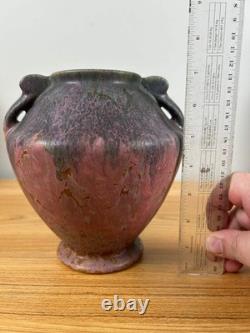 Roseville Carnelian II Red 1926 Vintage Arts And Crafts Pottery Vase 331-7