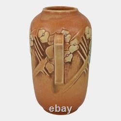 Roseville Clemana Brown 1936 Vintage Art Deco Pottery Ceramic Vase 749-6