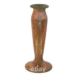 Roseville Dahlrose 1928 Arts And Crafts Pottery Brown Wing Handled Bud Vase 78-8