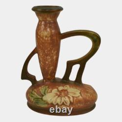Roseville Dahlrose 1928 Vintage Arts And Crafts Pottery Ceramic Bud Vase 77-7