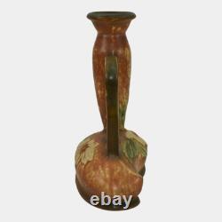 Roseville Dahlrose 1928 Vintage Arts And Crafts Pottery Ceramic Bud Vase 77-7