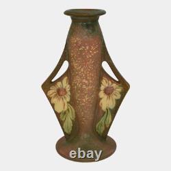 Roseville Dahlrose 1928 Vintage Arts And Crafts Pottery Ceramic Flower Vase 78-8
