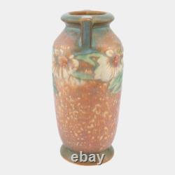 Roseville Dahlrose 1928 Vintage Arts And Crafts Pottery Ceramic Vase 363-6