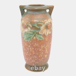 Roseville Dahlrose 1928 Vintage Arts And Crafts Pottery Ceramic Vase 363-6