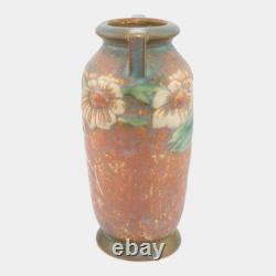 Roseville Dahlrose 1928 Vintage Arts And Crafts Pottery Ceramic Vase 363-6