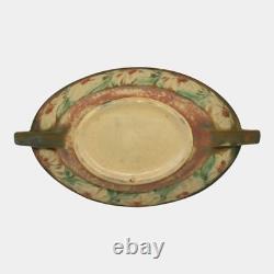 Roseville Dahlrose Brown 1928 Arts And Crafts Pottery Ceramic Handled Bowl 179-8