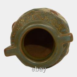 Roseville Dahlrose Brown 1928 Vintage Arts And Crafts Pottery Ceramic Vase 363-6