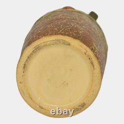 Roseville Dahlrose Brown 1928 Vintage Arts And Crafts Pottery Ceramic Vase 363-6