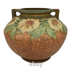 Roseville Dahlrose Brown 1928 Vintage Arts And Crafts Pottery Ceramic Vase 364-6