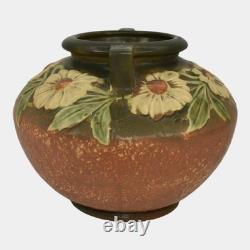 Roseville Dahlrose Brown 1928 Vintage Arts And Crafts Pottery Ceramic Vase 364-6