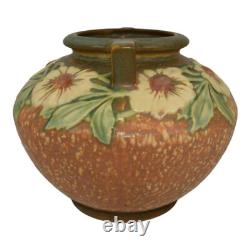 Roseville Dahlrose Brown 1928 Vintage Arts And Crafts Pottery Ceramic Vase 364-6