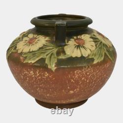 Roseville Dahlrose Brown 1928 Vintage Arts And Crafts Pottery Ceramic Vase 364-6