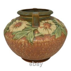 Roseville Dahlrose Brown 1928 Vintage Arts And Crafts Pottery Ceramic Vase 364-6