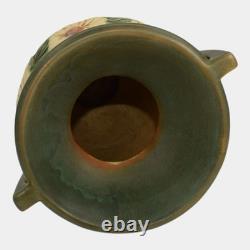 Roseville Dahlrose Brown 1928 Vintage Arts And Crafts Pottery Flower Vase 369-10