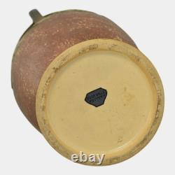 Roseville Dahlrose Brown 1928 Vintage Arts And Crafts Pottery Flower Vase 369-10