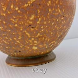 Roseville Dahlrose Vase Vintage Arts & Crafts Pottery 1928 Brown Flowers 367-8