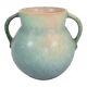 Roseville Earlam 1930 Arts And Crafts Pottery Green Tan Handled Vase 517-5