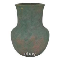 Roseville Early Carnelian Green 1916 Arts And Crafts Pottery Ceramic Vase