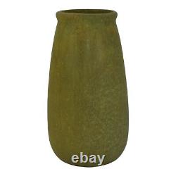 Roseville Early Carnelian Green 1916 Arts And Crafts Pottery Tall Vase 16