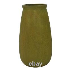 Roseville Early Carnelian Green 1916 Arts And Crafts Pottery Tall Vase 16