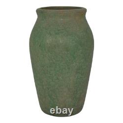 Roseville Early Carnelian Green 1916 Vintage Arts And Crafts Pottery Vase