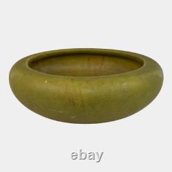 Roseville Early Carnelian Vintage 1916 Pottery Matte Green Arts & Crafts Bowl