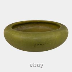 Roseville Early Carnelian Vintage 1916 Pottery Matte Green Arts & Crafts Bowl