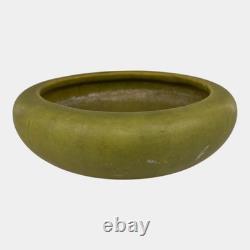 Roseville Early Carnelian Vintage 1916 Pottery Matte Green Arts & Crafts Bowl