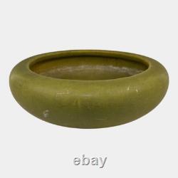 Roseville Early Carnelian Vintage 1916 Pottery Matte Green Arts & Crafts Bowl