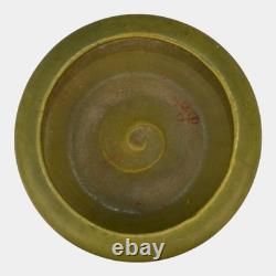 Roseville Early Carnelian Vintage 1916 Pottery Matte Green Arts & Crafts Bowl