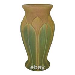 Roseville Early Velmoss Yellow Green 1916 Arts And Crafts Pottery Vase 137-12