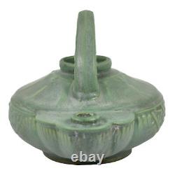 Roseville Egypto 1905 Arts and Crafts Pottery Matte Green Ceramic Oil Lamp E35-5