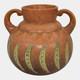 Roseville Falline Brown 1933 Vintage Arts And Crafts Ceramic Handled Vase 644-6
