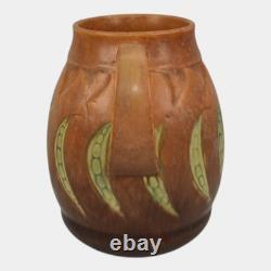 Roseville Falline Brown 1933 Vintage Arts And Crafts Pottery Ceramic Vase 645-6
