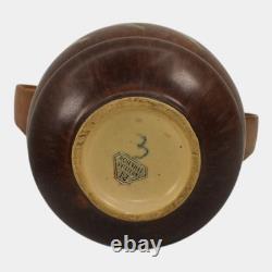 Roseville Falline Brown 1933 Vintage Arts And Crafts Pottery Ceramic Vase 645-6
