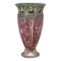 Roseville Ferella 1930 Vintage Arts And Crafts Pottery Red Ceramic Vase 501-6