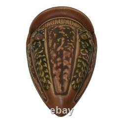 Roseville Florentine I 1920 Arts And Crafts Pottery Brown Wall Pocket 1238-8