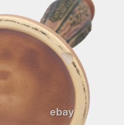 Roseville Florentine I Brown 1924 Arts And Crafts Pottery Candle Holders 1050-10
