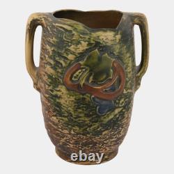 Roseville Imperial I Brown 1924 Vintage Arts And Crafts Pottery Ceramic Vase